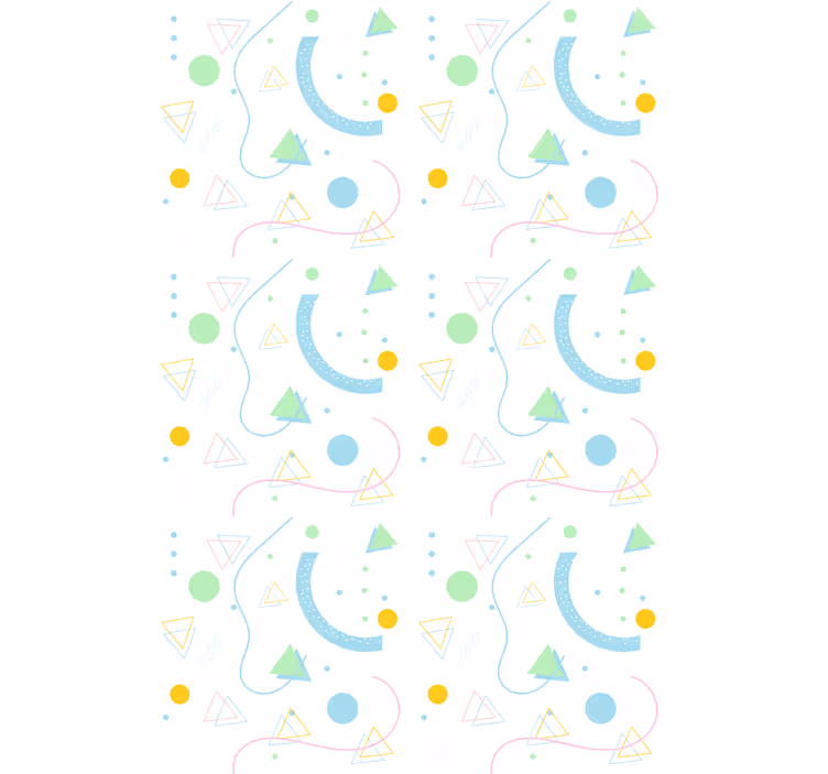 Tapete skandinavisch mit grün-blauem dreiecksmuster - TenStickers