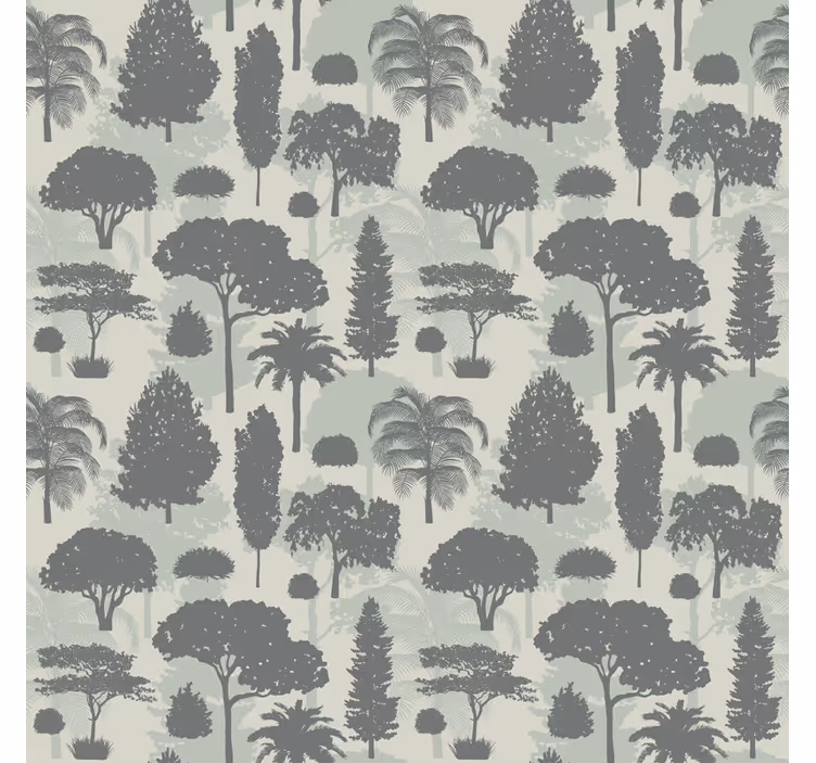 Tapete skandinavisch mit baummustern im nordic stil - TenStickers