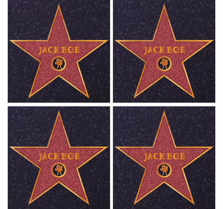 Retro tapete hollywood star mit namen - TenStickers