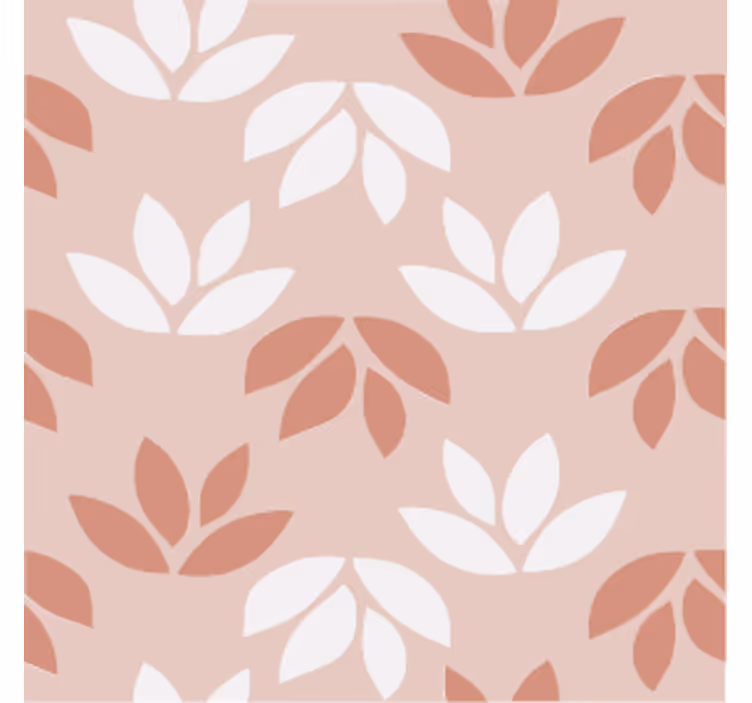 Retro tapete mit rosa blumenblättern untersetzer - TenStickers