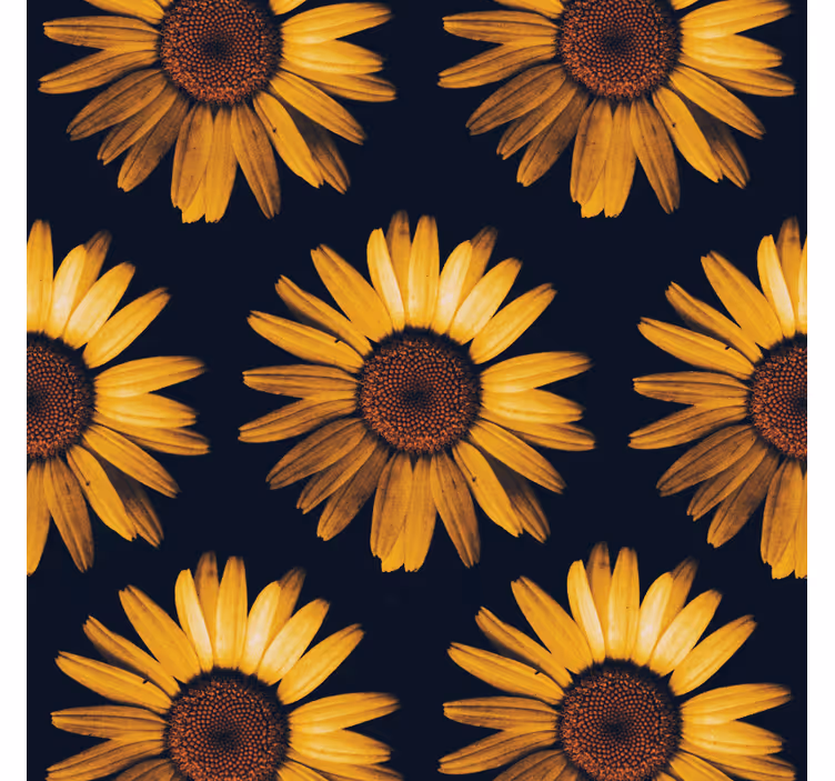 Blumentapete gelber sonnenblumenprint - TenStickers