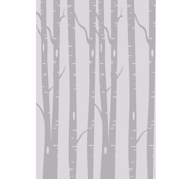 Tapete baum skandinavischer wald mit hohen birken - TenStickers