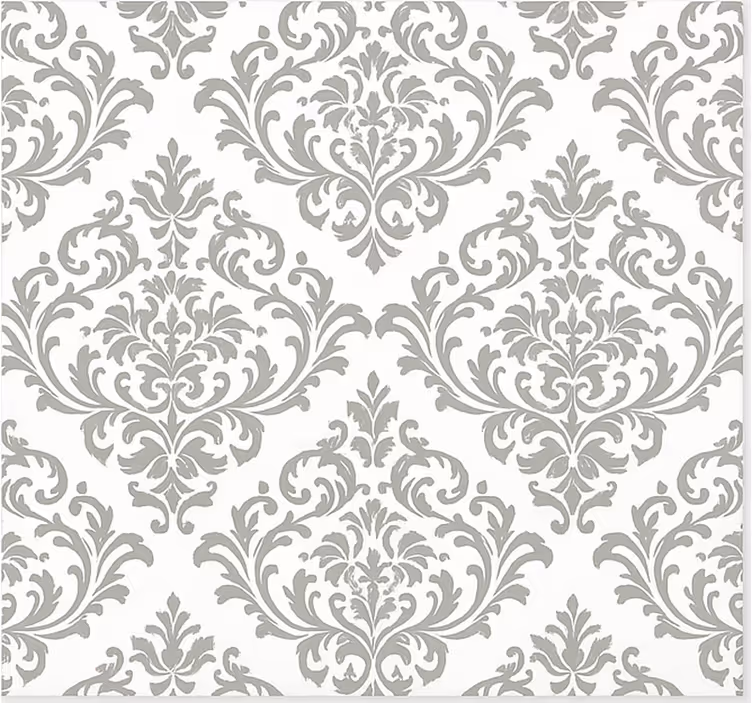 Tapete wohnzimmer barock graues muster - TenStickers