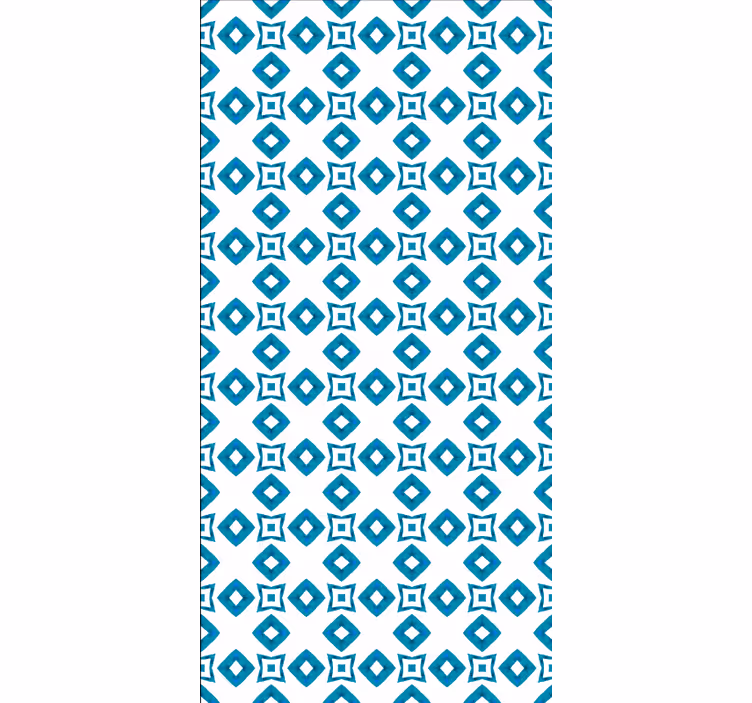 Tapete küche geometrisches blaues muster - TenStickers