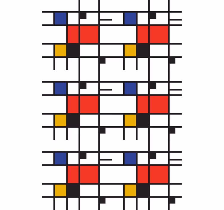 Tapete modern im mondrian geometrischen stil - TenStickers
