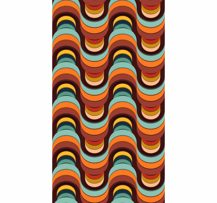 Tapete modern buntes retro muster - TenStickers
