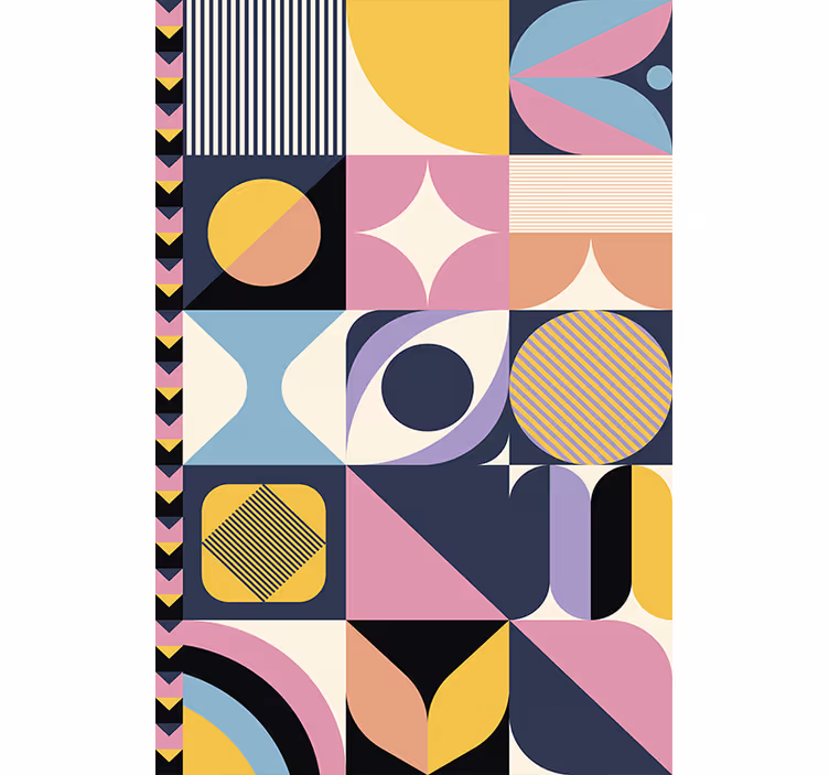 Tapete modern mit geometrischer figurenmalerei - TenStickers