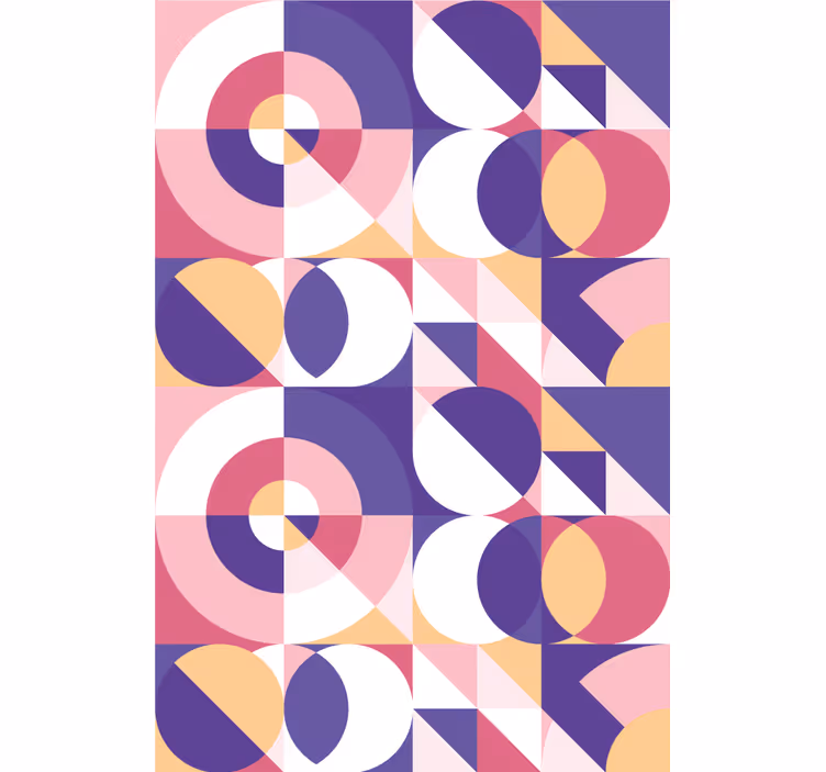 Tapete modern mit geometrischem kreismuster - TenStickers