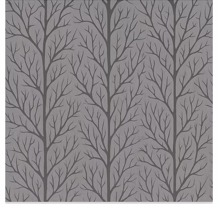 Tapete esszimmer graue waldbaum-motive - TenStickers