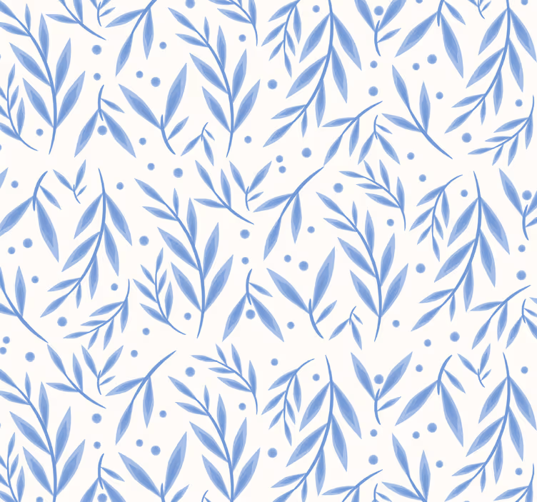 Tapete badezimmer blau und weißes muster - TenStickers