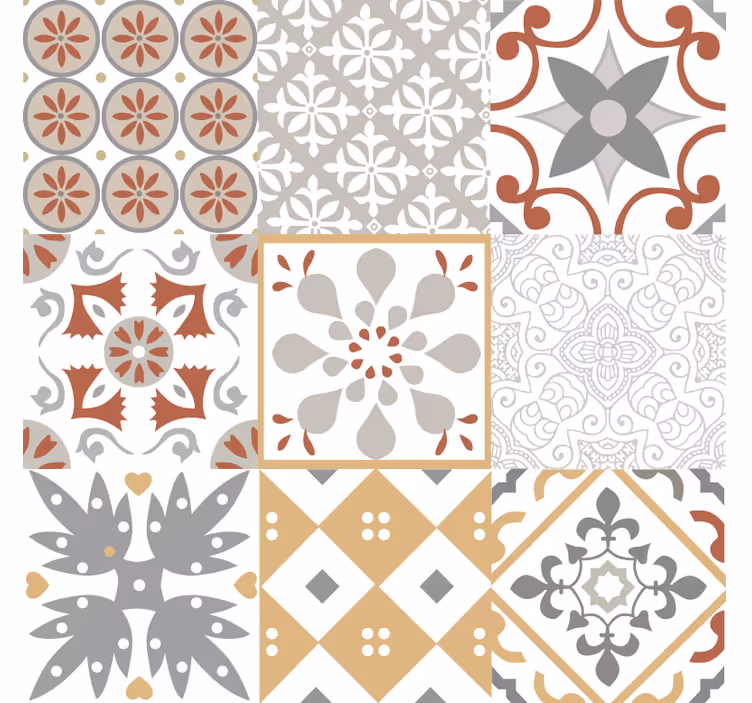 Tapete küche orange mosaik - TenStickers