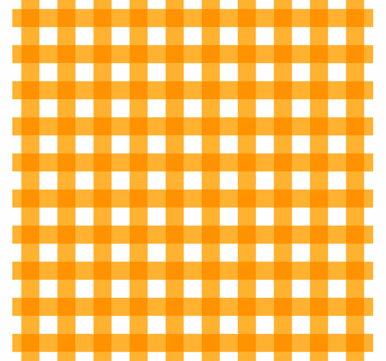 Tapete küche mit orangefarbenem karierten muster - TenStickers