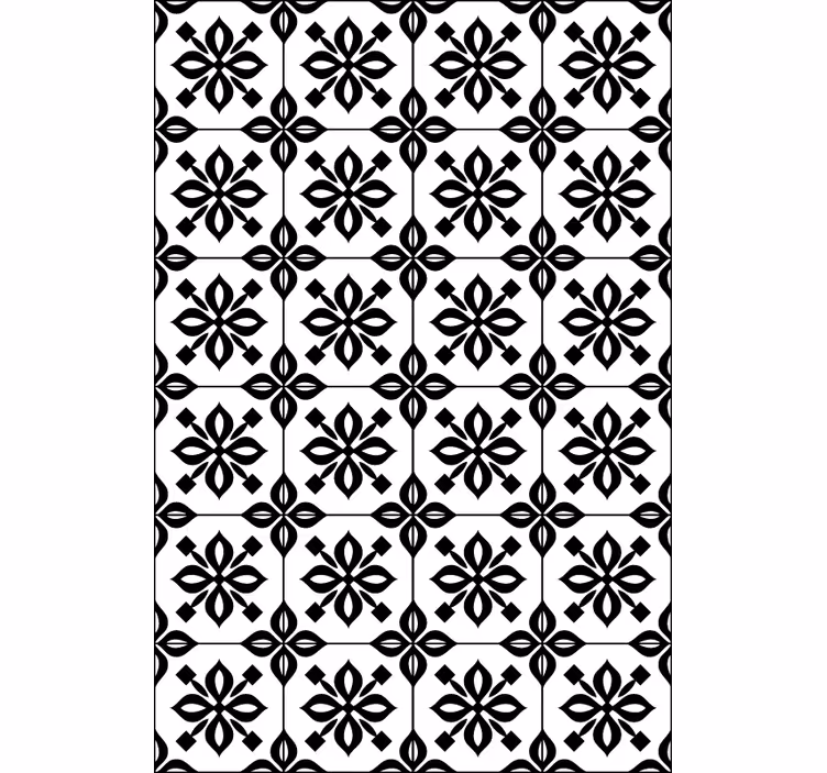 Tapete wohnzimmer schwarz weiß mosaik - TenStickers