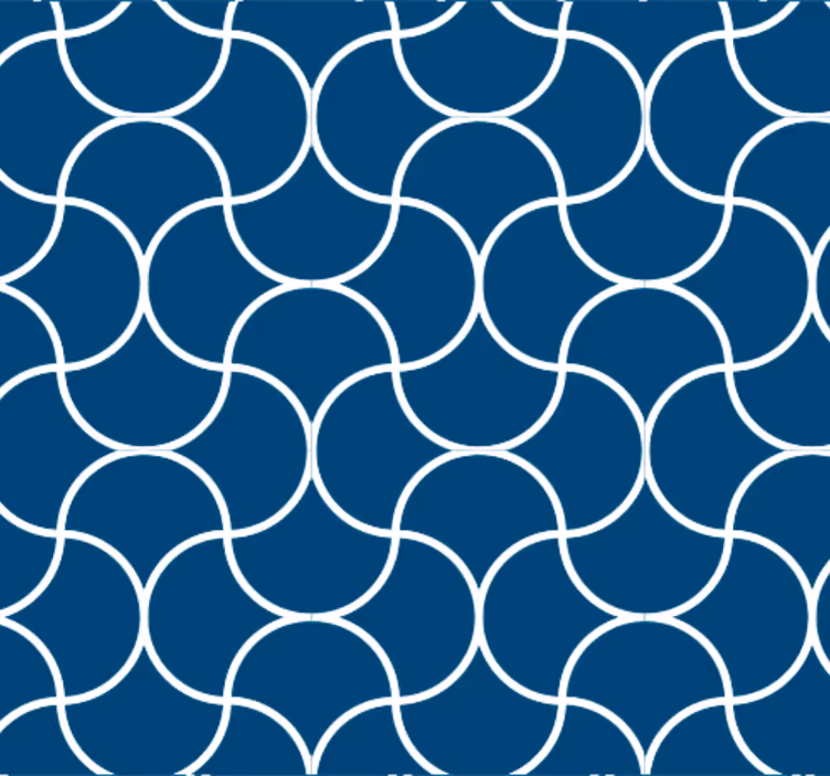 Tapete badezimmer mit geometrischem wellenmuster - TenStickers