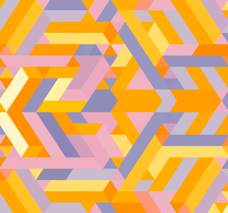 Tapete badezimmer mit überlappendem geometrischem muster - TenStickers