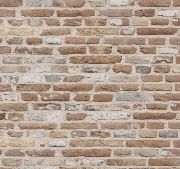 Tapete wohnzimmer rustikales wiederverwendetes ziegelwerk - TenStickers