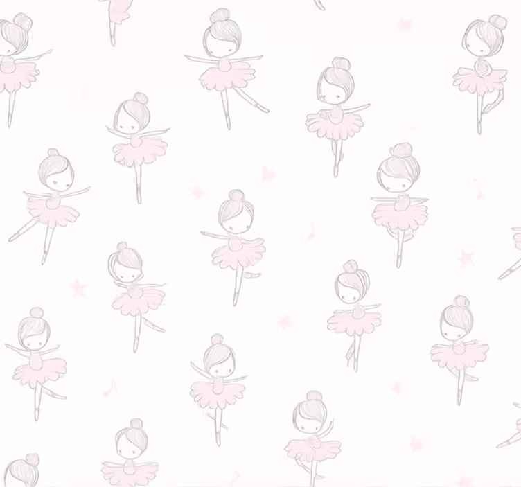 Tapete wohnzimmer mit süßer ballerina - TenStickers