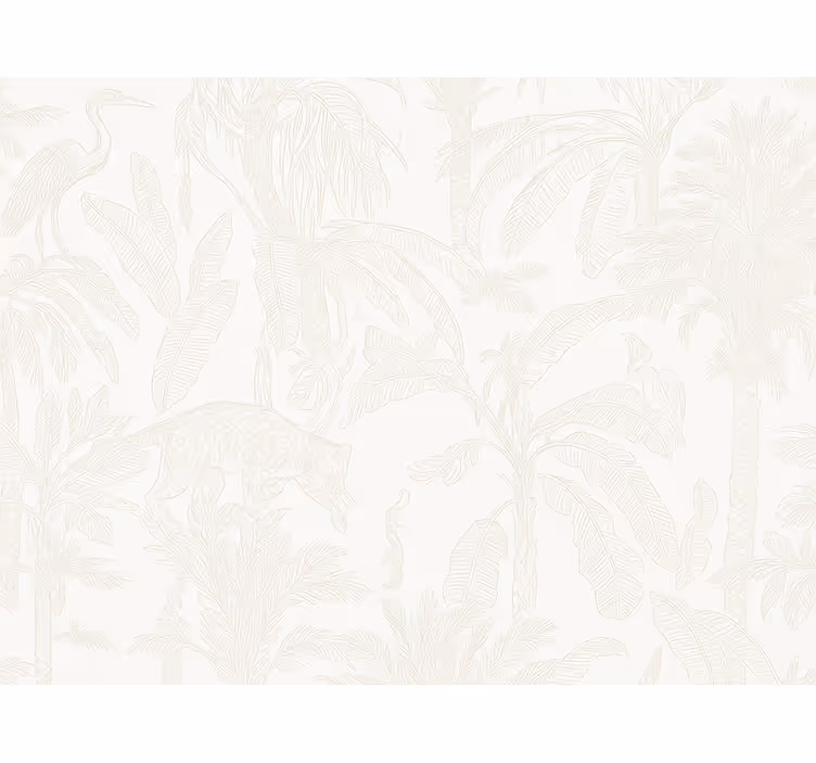 Tapete hochzeit lichtbeige dschungel - TenStickers