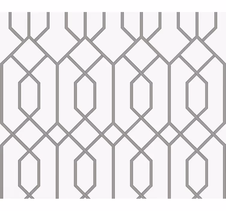 Tapete wohnzimmer in grau mit geometrischem muster - TenStickers