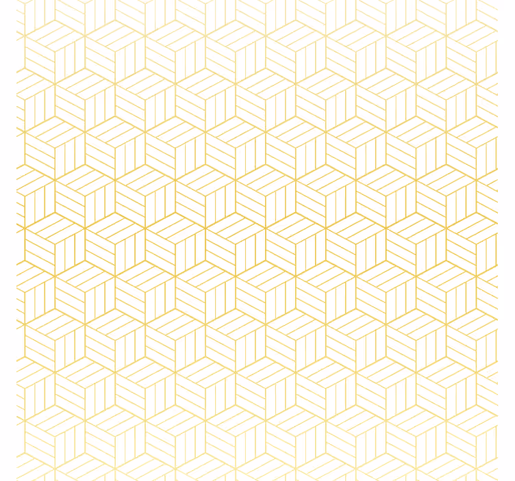 Tapete quadrate mit geometrischen goldwürfeln - TenStickers