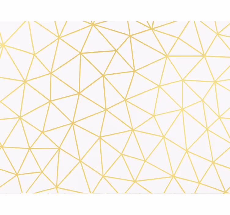 Tapete dreiecke goldenes geometrisches prisma mosaik - TenStickers