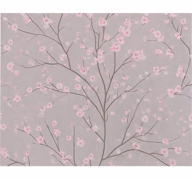 Blumentapete mit dämmerndem kirschblütenzweig - TenStickers