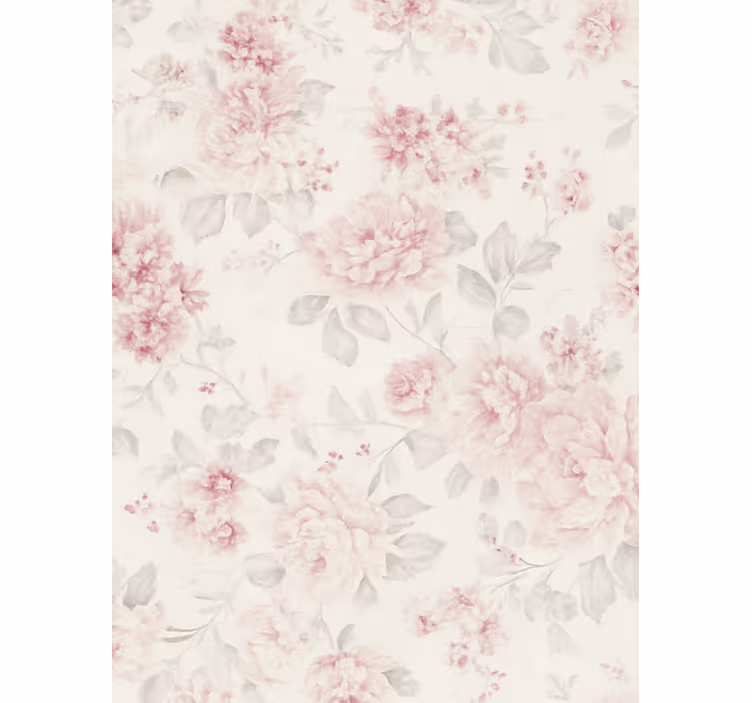 Tapete hochzeit im vintage rosa blumendesign - TenStickers