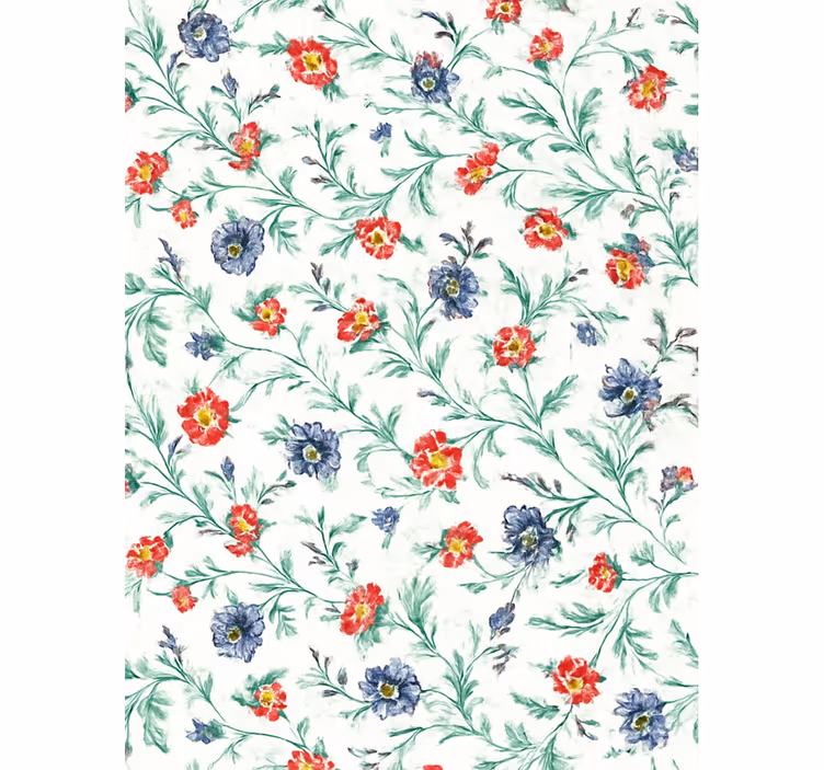 Tapete hochzeit im retro-blumen-design - TenStickers