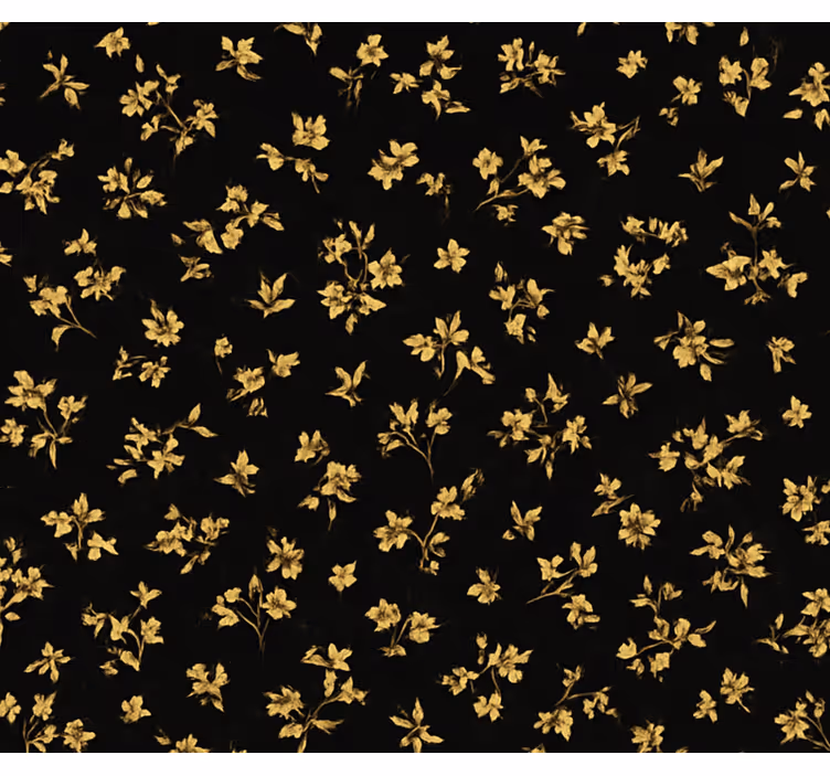 Tapete hochzeit dunkler hintergrund mit goldenen blumen - TenStickers
