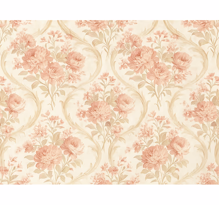 Tapete hochzeit vintage blumen im used-look - TenStickers