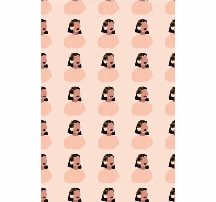 Blumentapete mit hübschem sonnenblumen-gesicht - TenStickers