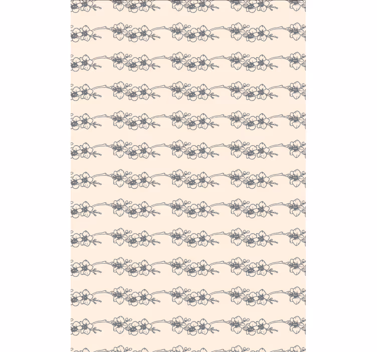 Tapete florale ornamente orchideen natur linienstil - TenStickers