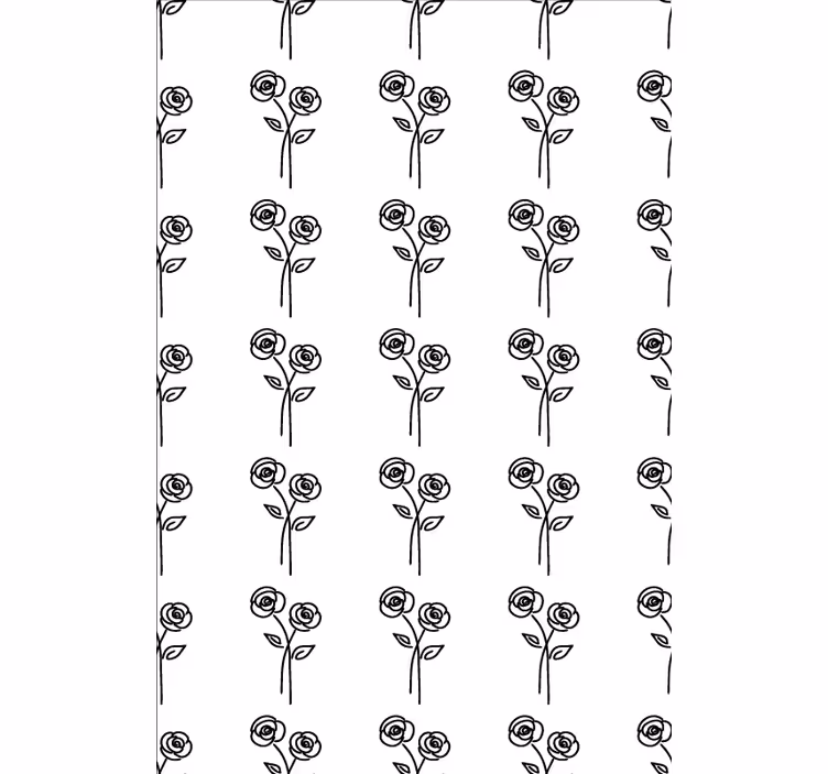 Tapete florale ornamente paar von minimalistischen rosen - TenStickers
