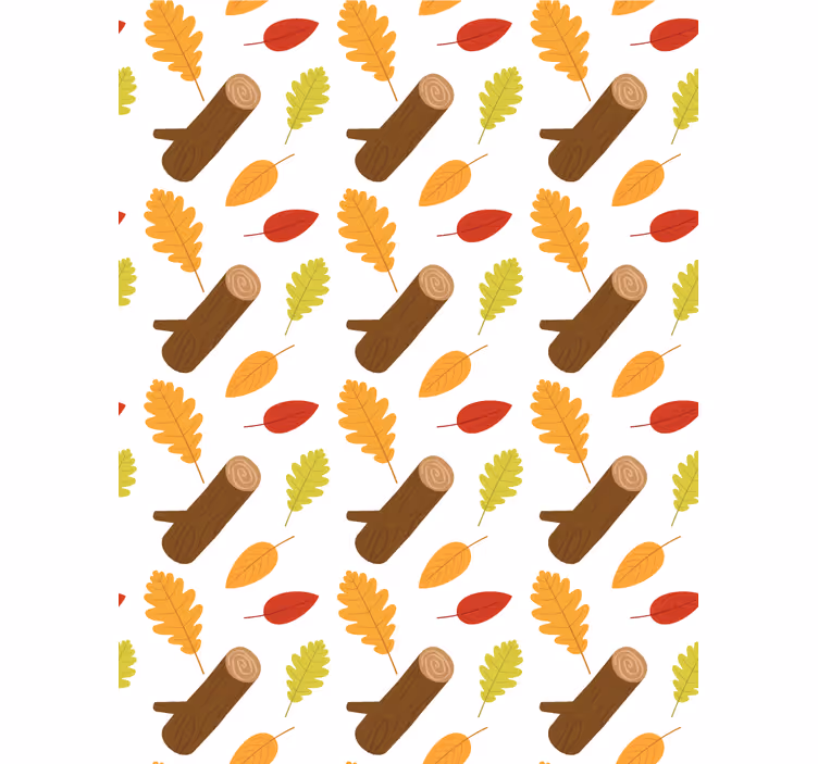 Tapete florale ornamente mit bunten bäumen - TenStickers