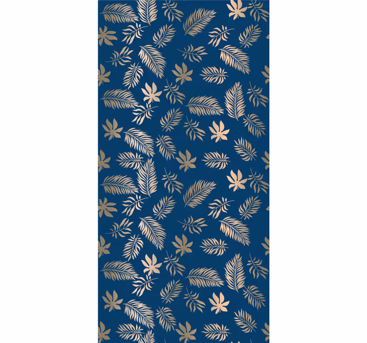 Tapete florale ornamente im afrikanischen stil blau - TenStickers