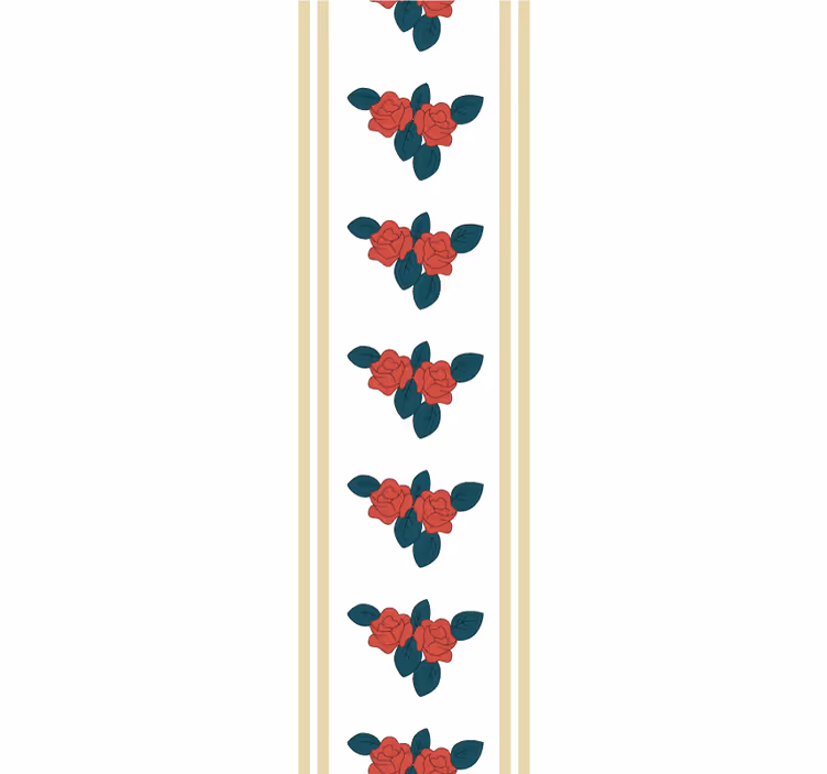 Tapete schlafzimmer shabby chic rotes rosenmuster - TenStickers