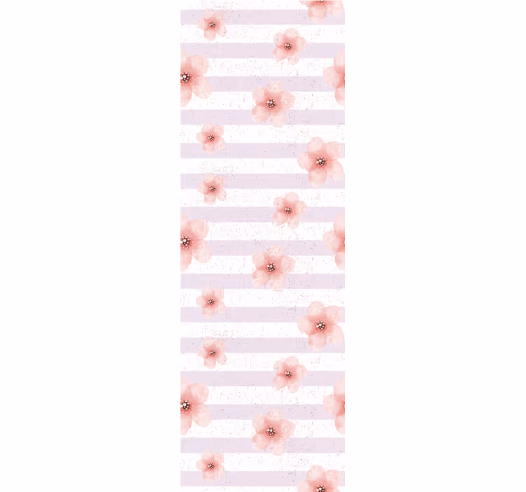 Tapete schlafzimmer im shabby chic mit rosa streifen - TenStickers
