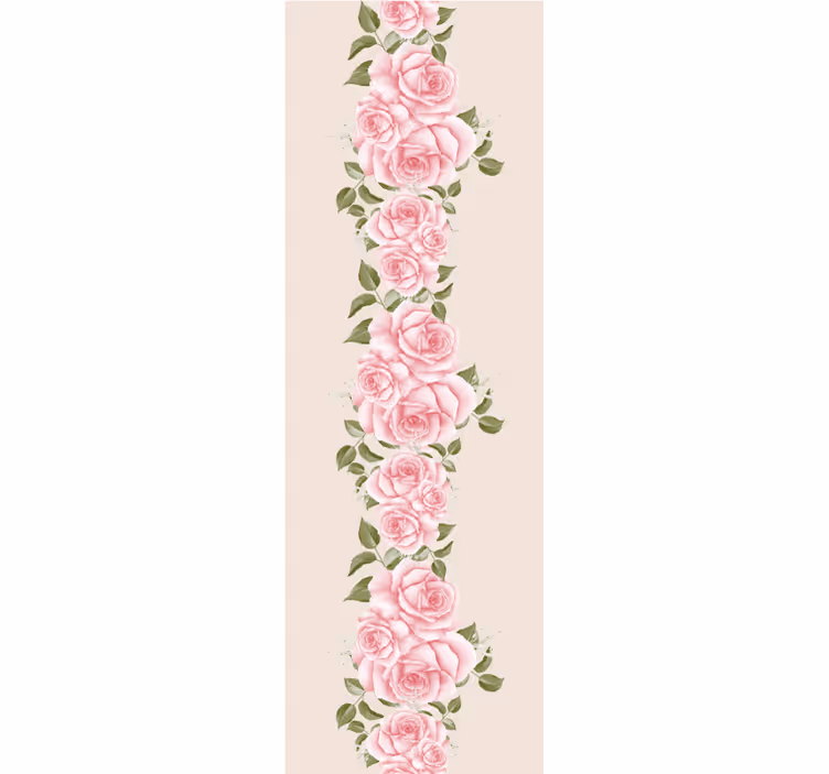 Tapete schlafzimmer mit vintage rosa rosenmuster - TenStickers