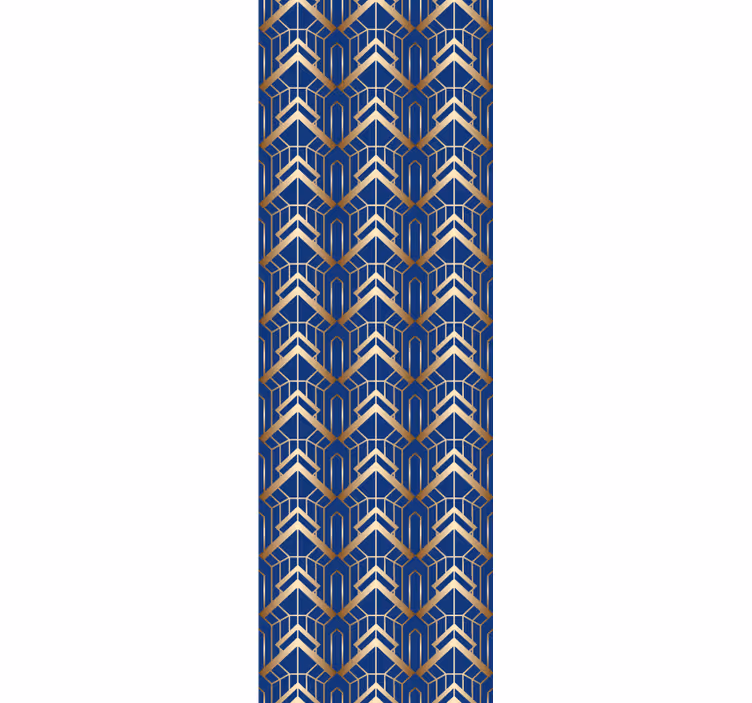 Tapete schlafzimmer modernes kunst blau gold dekor - TenStickers
