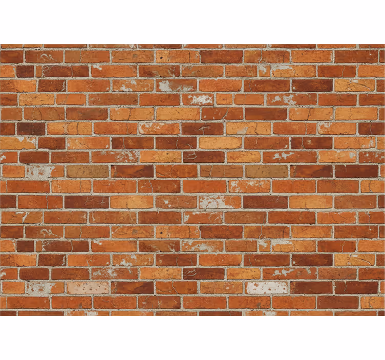 Tapete industriell orange ziegelstein design b079mnwqfc - TenStickers