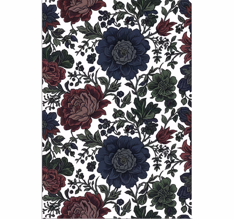 Blumentapete dunkle stimmungsvolle blumen (b0bj74v7wb) - TenStickers