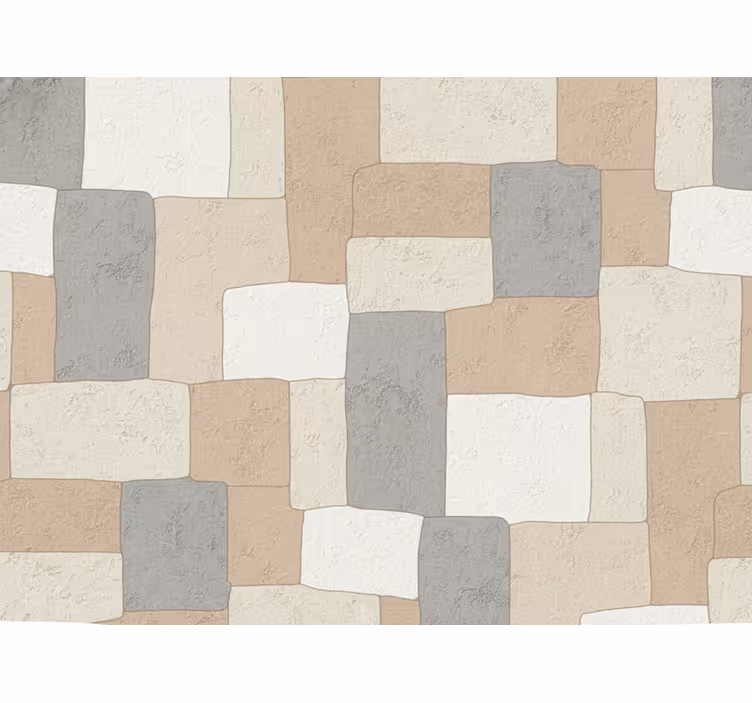 Tapete quadrate mit neutralen texturblöcken - TenStickers