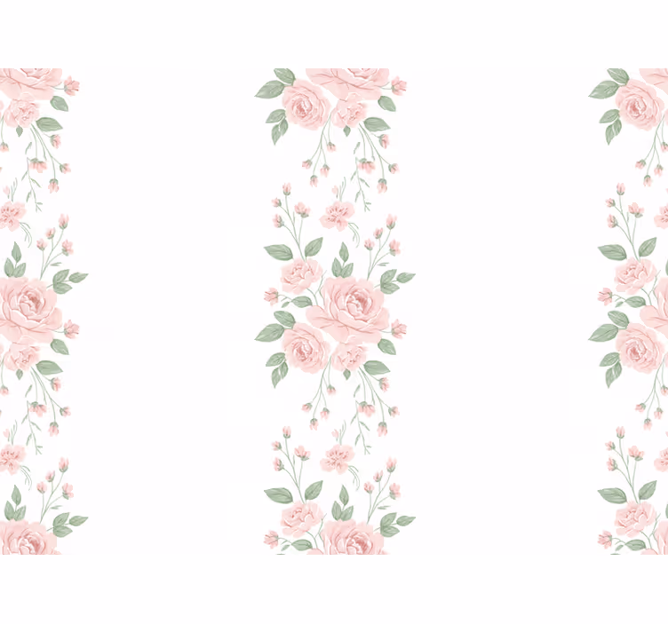 Blumentapete zartrosa florales design (b0cgrwjc5w) - TenStickers