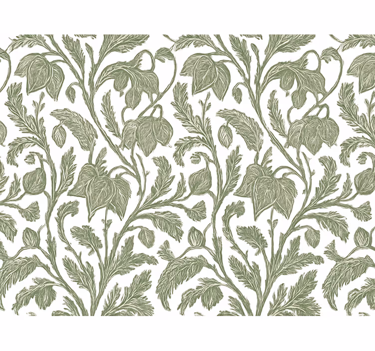 Blumentapete muddy green exotische palmen - TenStickers