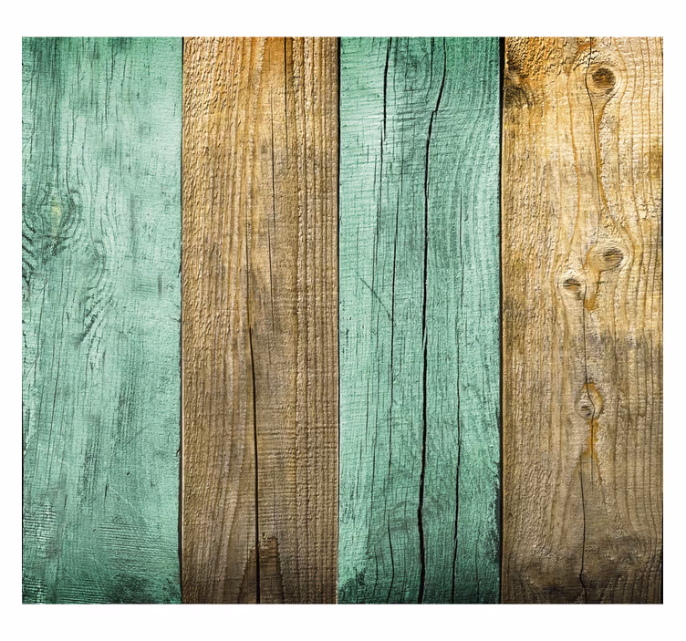 Tapete rustikal mit farbenfroher holzplankenstruktur - TenStickers