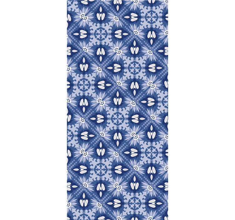 Tapete blau mit blauen ornamenten - TenStickers