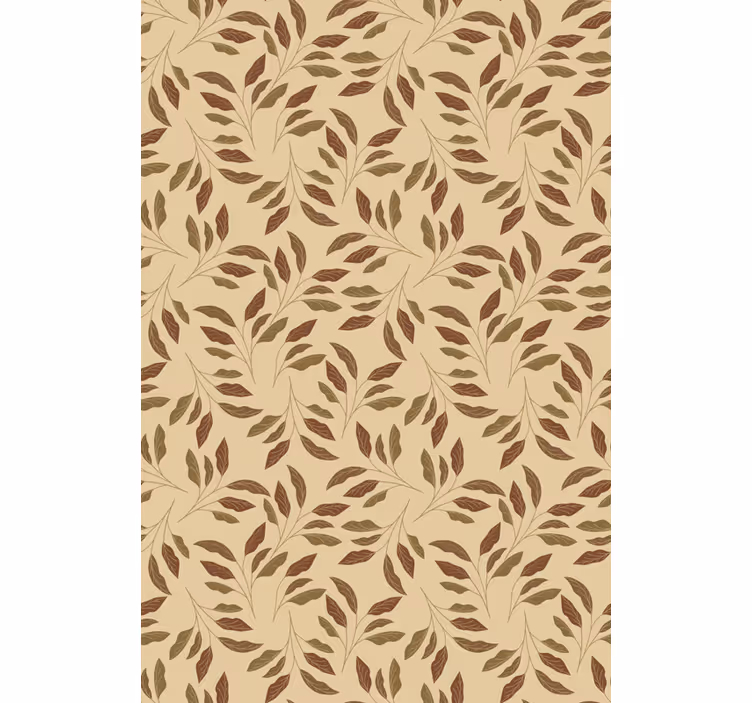 Tapete beige blätter eleganz - TenStickers
