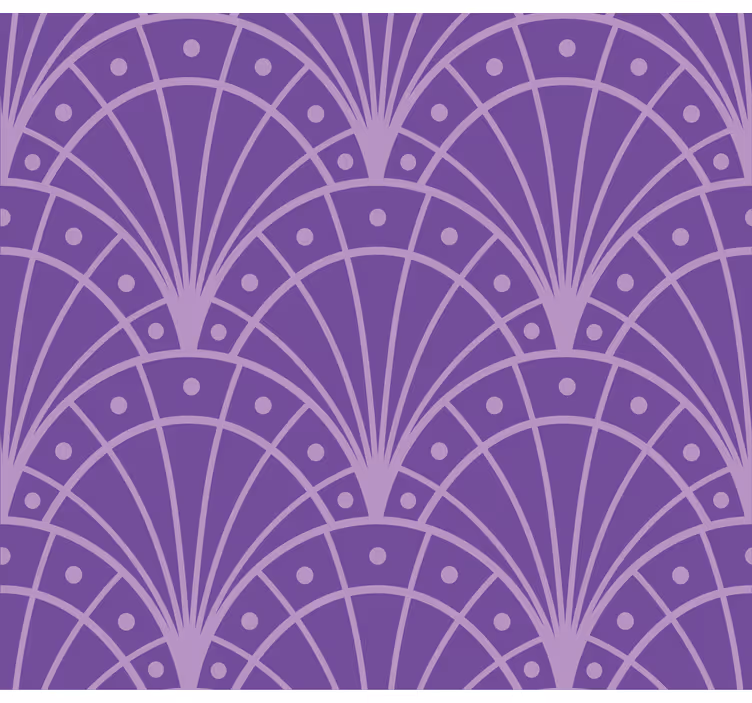 Tapete lila im minimalistischen art deco stil - TenStickers
