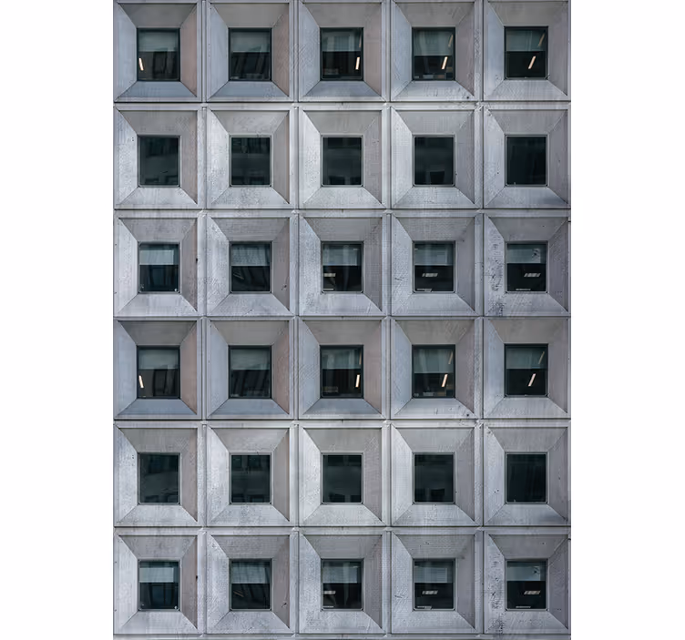Tapete grau im brutalen architekturstil - TenStickers