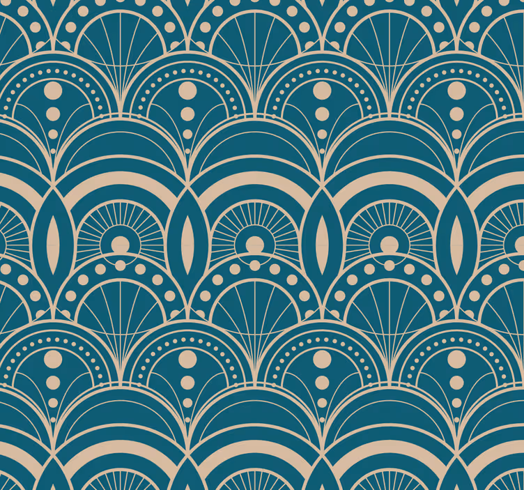 Ornament Tapete art-deco-fans - TenStickers